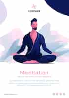 Free PSD serenity unveiled yoga meditation flyer