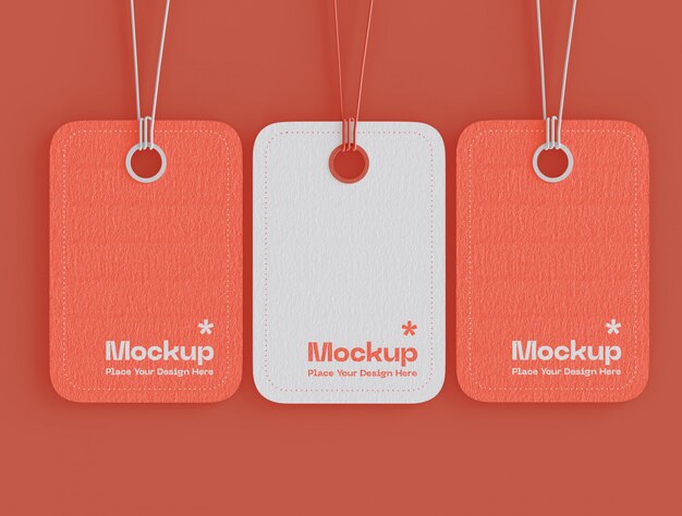 Set of label price tags mockup