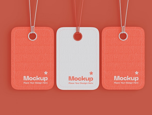 Set of label price tags mockup