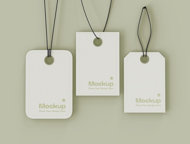 Set of label price tags mockup