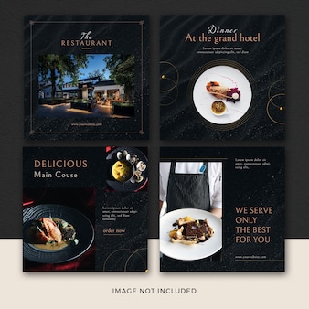 Set of restaurant banners