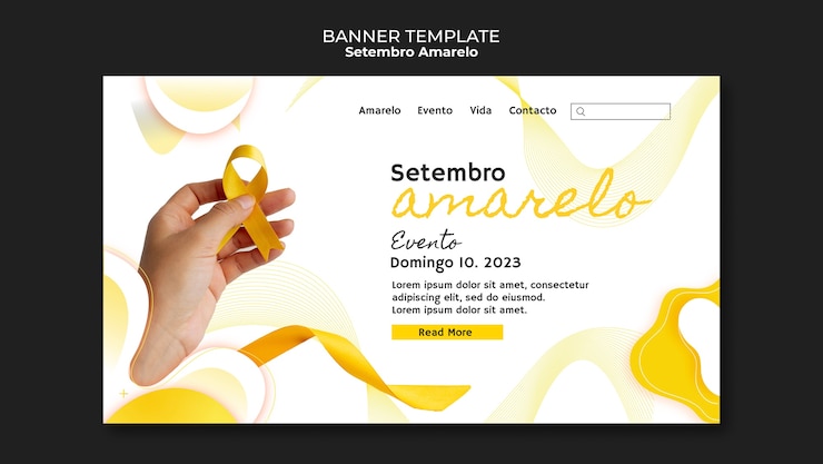 무료 PSD setembro amarelo 랜딩 페이지 템플릿