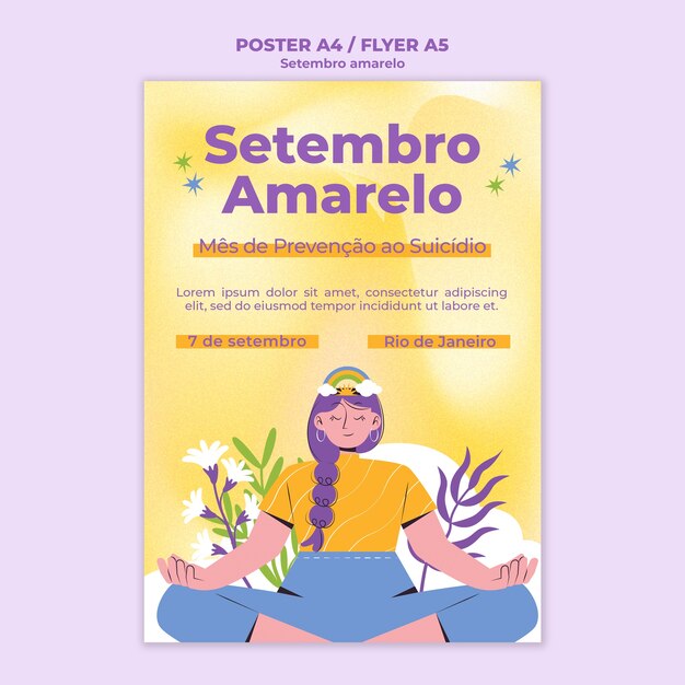 Setembro amarelo 포스터 템플릿