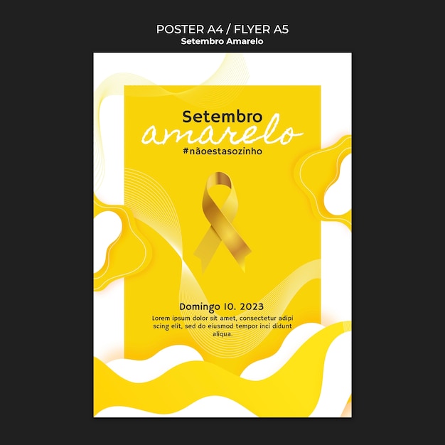 무료 PSD setembro amarelo 포스터 템플릿