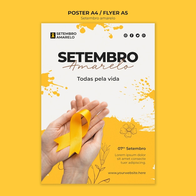 무료 PSD setembro amarelo 템플릿 디자인