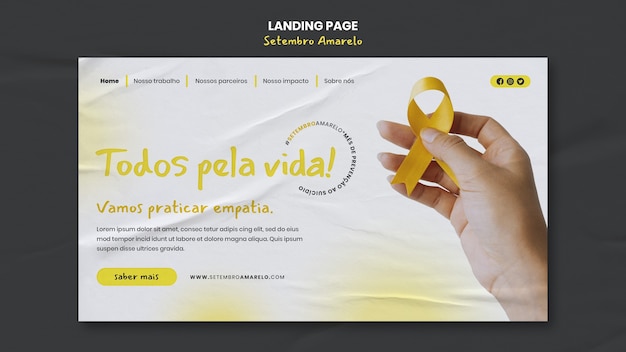 무료 PSD setembro amarelo 템플릿 디자인