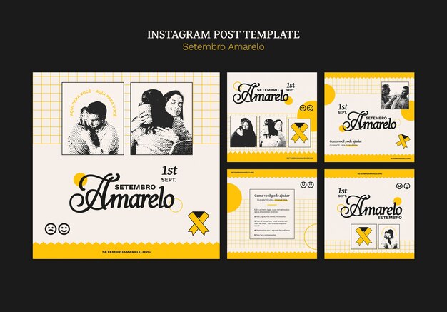 Setembro amarelo template design