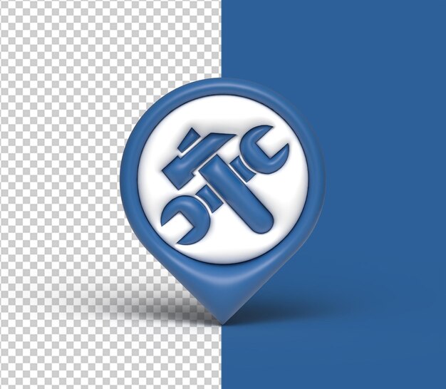 Setting 3d Render Logo Transparent Psd File