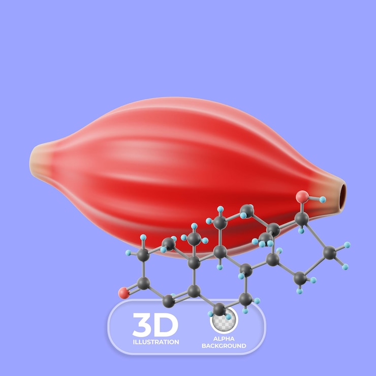 Free PSD sex hormones test 3d illustration