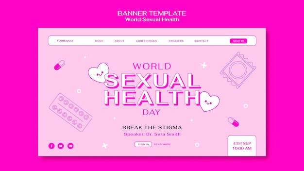 sexual health banner template design