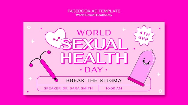 Free PSD sexual health facebook ad art template design