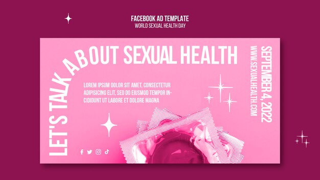 sexual health facebook ad art template design