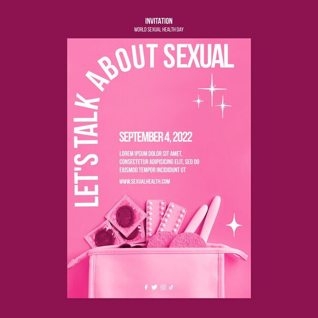 sexual health invitation template design