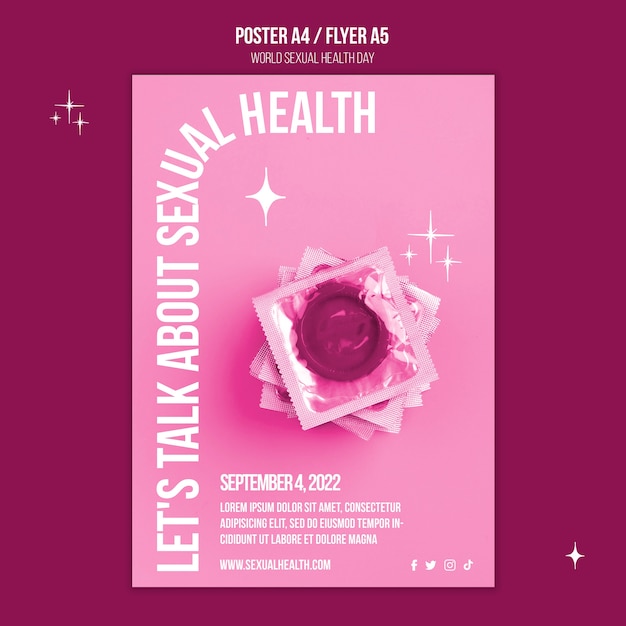 Sexual health poster template design