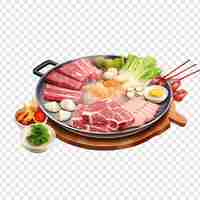 Free PSD shabu shabu isolated on transparent background