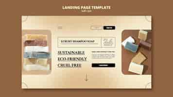 Free PSD shampoo soap web template