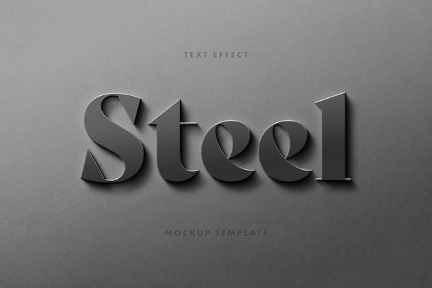 Sharp steel logo mockup Premium Psd