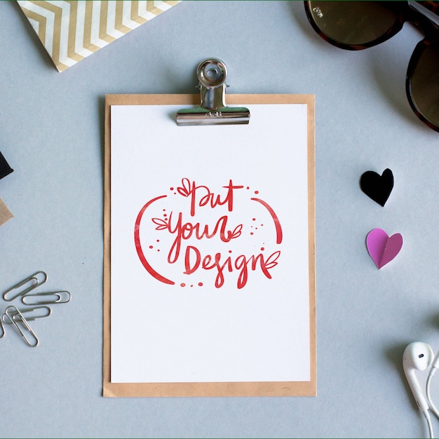 Free PSD Template Design: Sheet of Paper