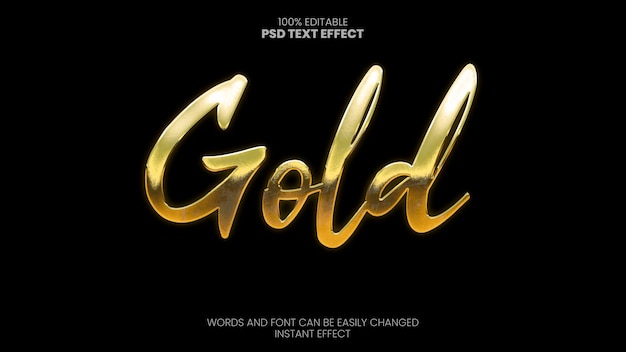 Shining gold text effect