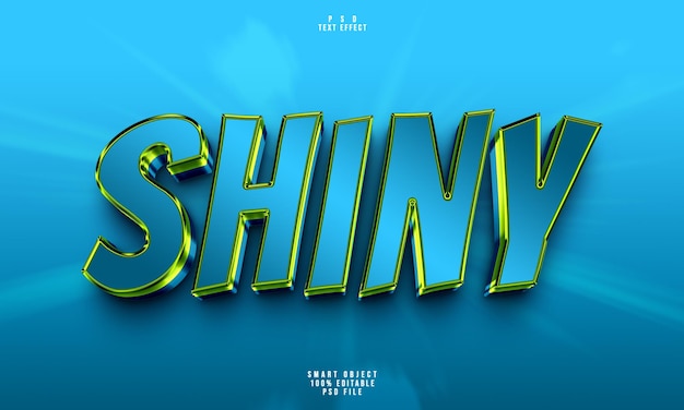 Shiny 3d editable text effect – Free PSD Download