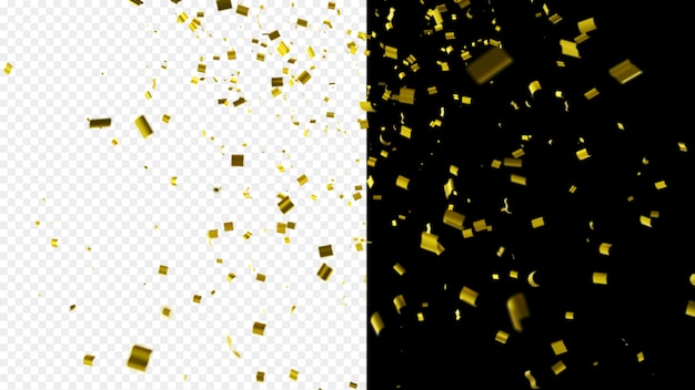 Shiny golden confetti