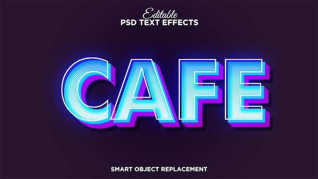 Free PSD shiny neon text effects with modern texture