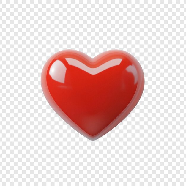 a shiny red heart symbol of love and affection