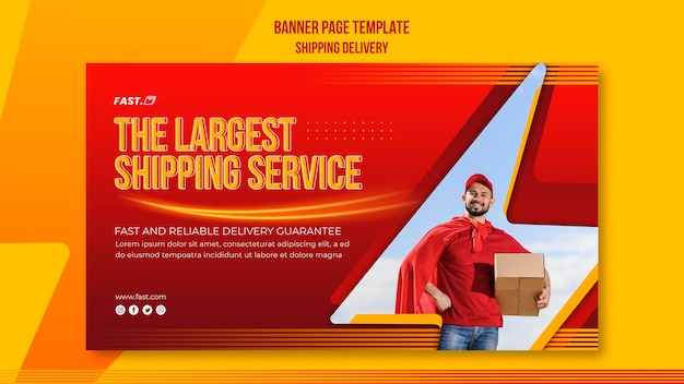 Shipping delivery horizontal banner