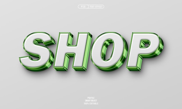 Free Download: Shop 3d Editable Text Effect – PSD Templates