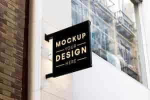 Free PSD shop signboard mockup