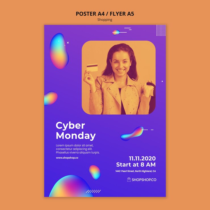 Free PSD shopping ad poster template