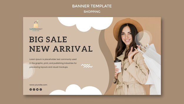 Shopping big sale banner template