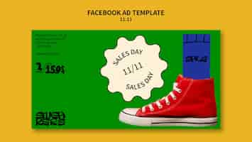 PSD gratuito modello facebook per la celebrazione della giornata dello shopping