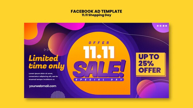 Shopping day celebration facebook template