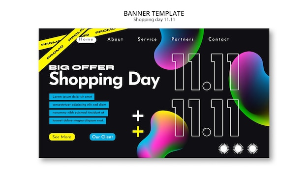 Shopping day celebration landing page