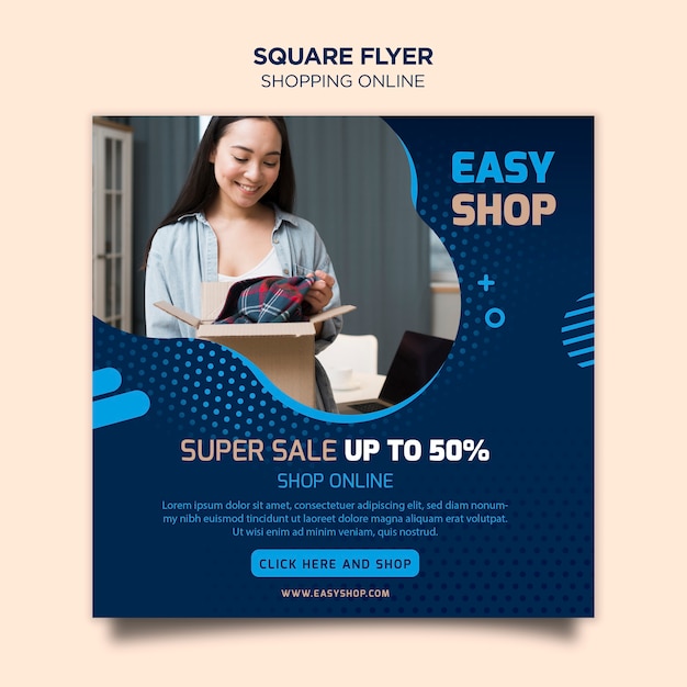 Shopping online flyer theme