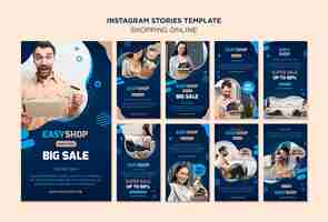 PSD gratuito shopping di storie instagram online