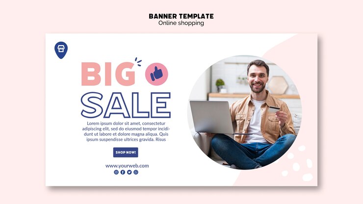 Free PSD shopping online theme for banner