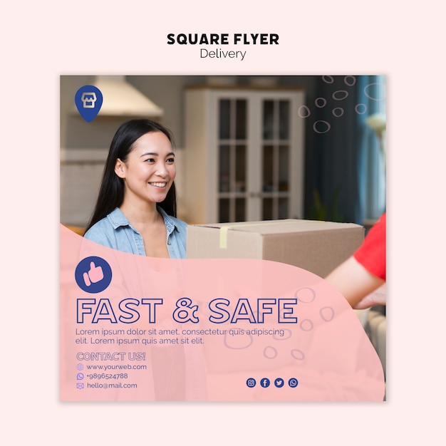 Free PSD shopping online theme for flyer template