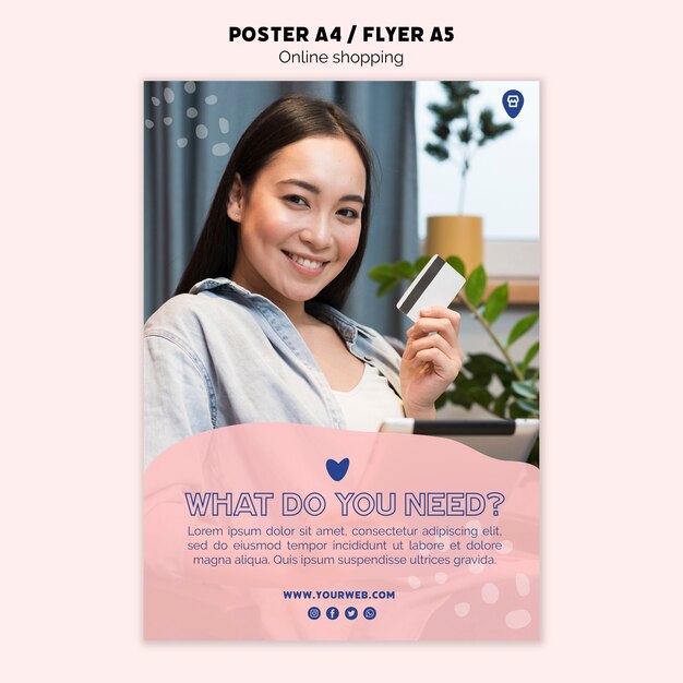 Shopping online theme for poster theme