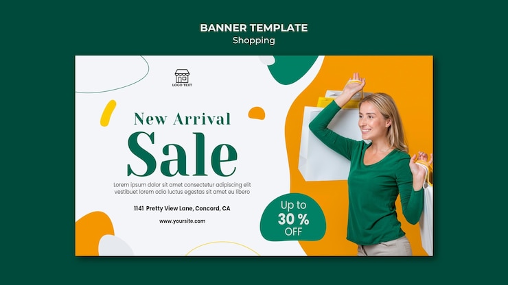 Free PSD shopping sale banner template
