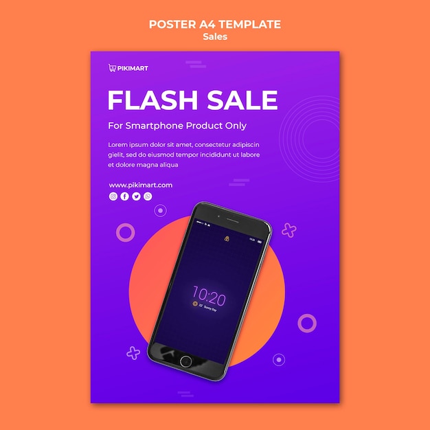 Shopping sale flyer template