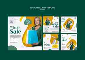 Free PSD shopping sale social media post template