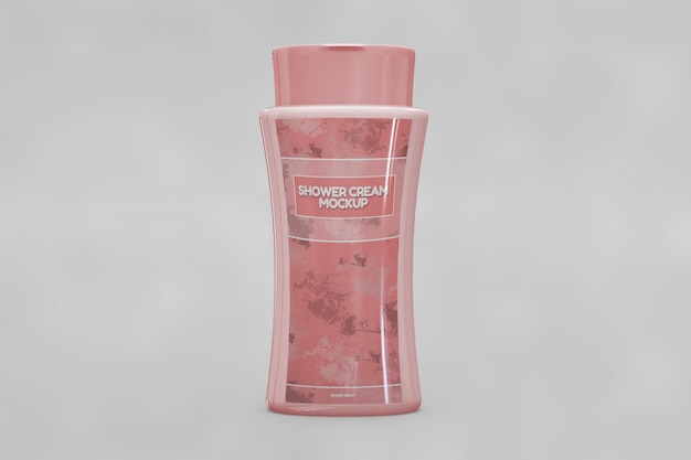 Free PSD shower cream mockup