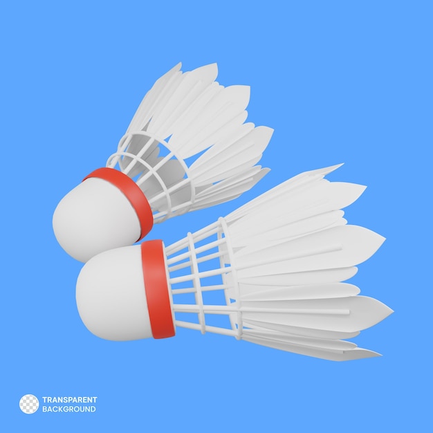 Free PSD shuttlecock icon isolated 3d render illustration