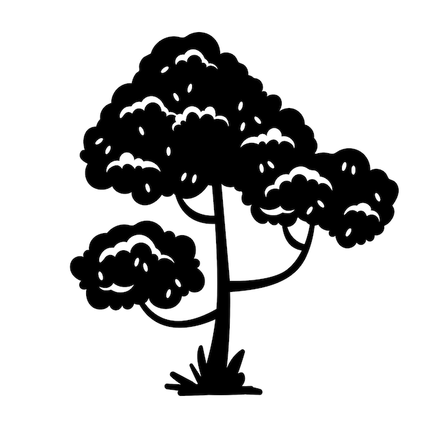 무료 PSD 고립 된 나무 의 실루 ⁇