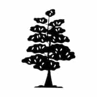 Free PSD silhouette of trees isolated