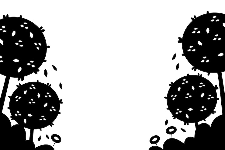 Free PSD silhouette of trees isolated