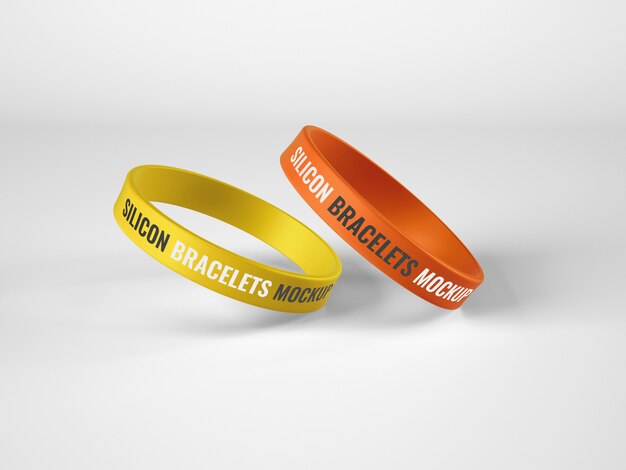 Download Silicone rubber bracelet mockup | Premium PSD File