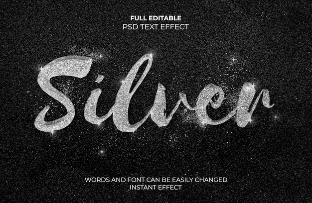 Silver text effect